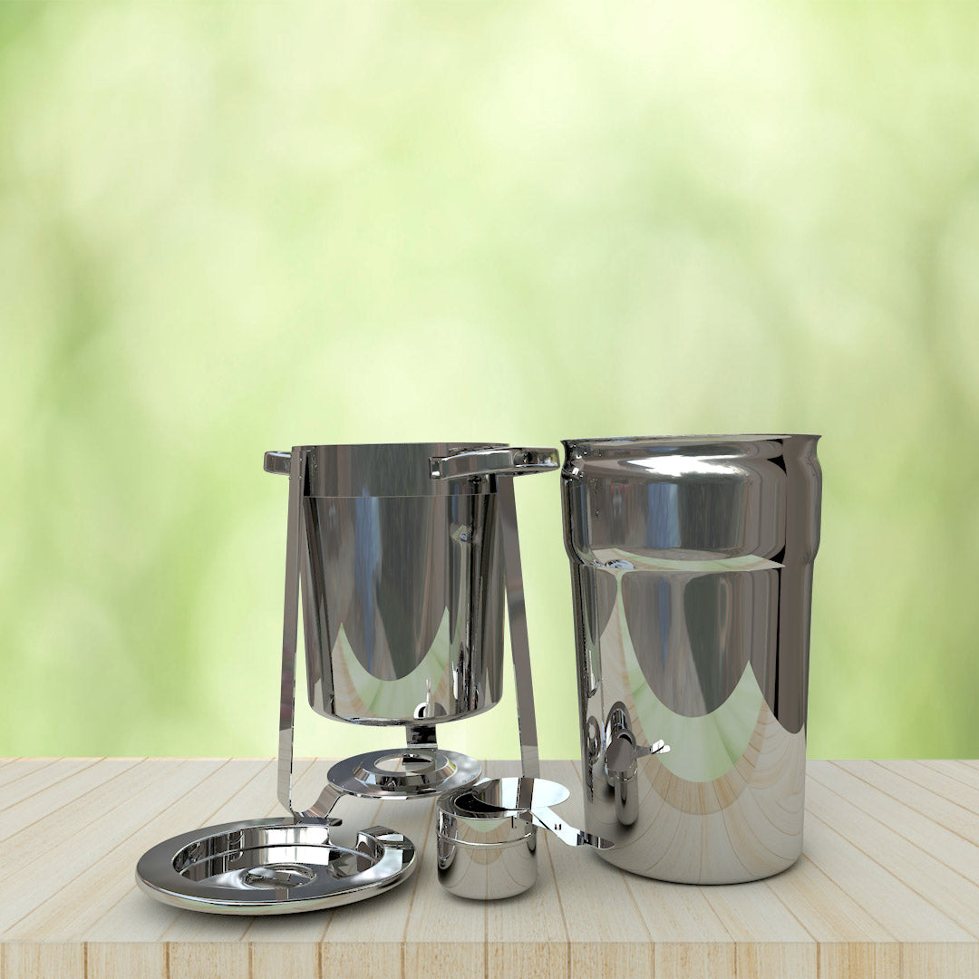 SOGA 2X 11L Round Stainless Steel Soup Warmer Marmite Chafer Full Size Catering Chafing Dish - Cafe Supply