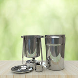 SOGA 2X 11L Round Stainless Steel Soup Warmer Marmite Chafer Full Size Catering Chafing Dish - Cafe Supply