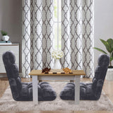 SOGA 2X Floor Recliner Folding Lounge Sofa Futon Couch Folding Chair Cushion Grey - Cafe Supply