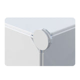 SOGA 10 Cubes White Portable Wardrobe Divide-Grid Modular Storage Organiser Foldable Closet with Doors - Cafe Supply