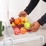 SOGA 2X 3 Tier Steel White Adjustable Kitchen Cart Multi-Functional Shelves Portable Storage Organizer with Wheels - Cafe Supply