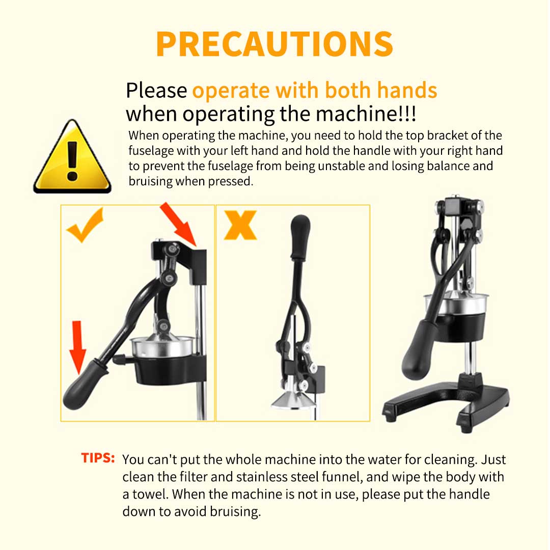 SOGA 2X Commercial Manual Juicer Hand Press Juice Extractor Squeezer Citrus - Cafe Supply