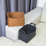 SOGA 2X Small Coffee Foldable Felt Storage Portable Collapsible Bag Home Office Foldable Organiser with Carry Handles - Cafe Supply
