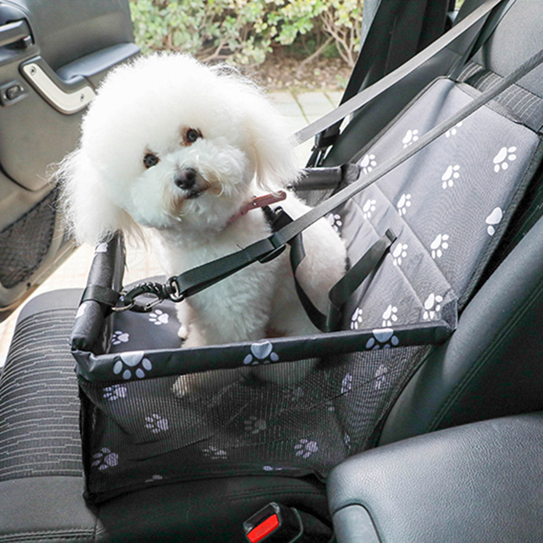 SOGA 2X Waterproof Pet Booster Car Seat Breathable Mesh Safety Travel Portable Dog Carrier Bag Black - Cafe Supply