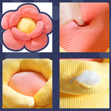 SOGA 2X Beige Double Flower Shape Cushion Soft Bedside Floor Plush Pillow Home Decor - Cafe Supply