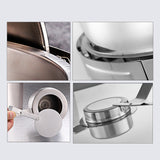 SOGA 6.5L Stainless Steel Round Soup Tureen Bowl Station Roll Top Buffet Chafing Dish Catering Chafer Food Warmer Server - Cafe Supply