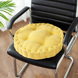 SOGA 2X Yellow Round Cushion Soft Leaning Plush Backrest Throw Seat Pillow Home Office Decor - Cafe Supply