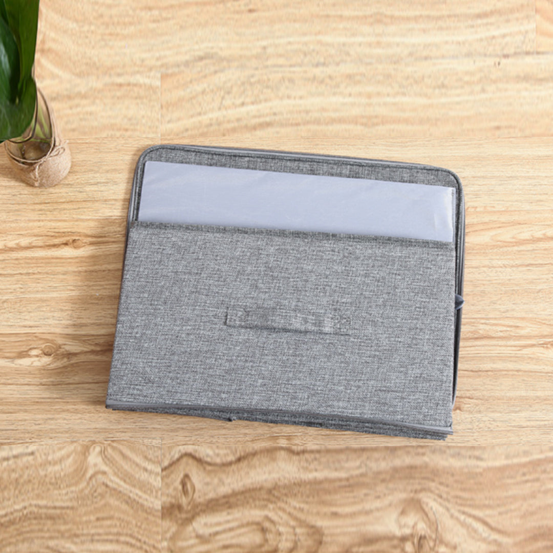 SOGA Grey Small Portable Double Zipper Storage Box Moisture Proof Clothes Basket Foldable Home Organiser - Cafe Supply