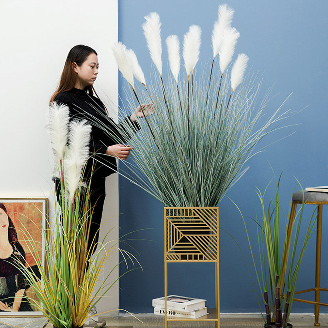 SOGA 2X 137cm Green Artificial Indoor Potted Bulrush Grass Tree Fake Plant Simulation Decorative - Cafe Supply