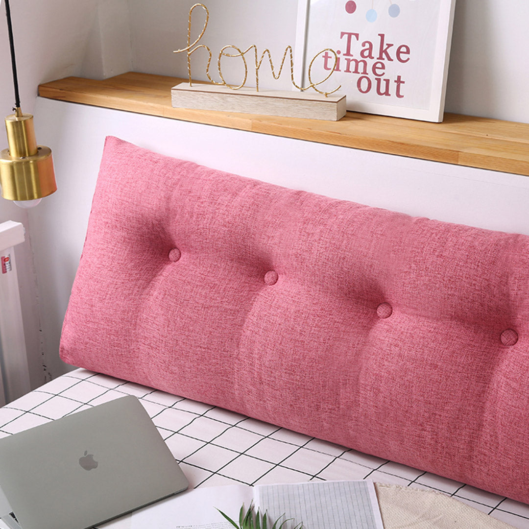SOGA 2X 180cm Pink Triangular Wedge Bed Pillow Headboard Backrest Bedside Tatami Cushion Home Decor - Cafe Supply