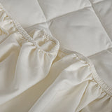 SOGA 2X White 183cm Wide Cross-Hatch Mattress Cover Thick Quilted Stretchable Bed Spread Sheet Protector with Pillow Covers - Cafe Supply
