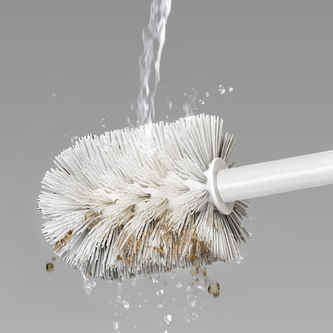 SOGA 2X 27cm Wall-Mounted Toilet Brush with Holder Bathroom Cleaning Scrub White - Cafe Supply