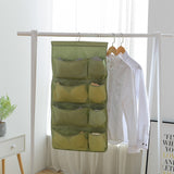 SOGA 2X Green Double Sided Hanging Storage Bag Underwear Bra Socks Mesh Pocket Hanger Home Organiser - Cafe Supply