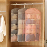 SOGA 2X Pink Double Sided Hanging Storage Bag Underwear Bra Socks Mesh Pocket Hanger Home Organiser - Cafe Supply