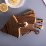 SOGA 2X  6 pcs Brown Round Divisible Wood Pizza Server Food Plate Board Pizza Paddle Cutting Board Home Decor - Cafe Supply