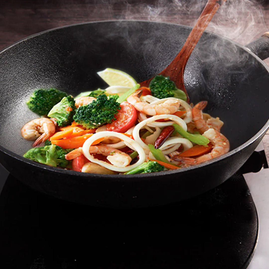 SOGA 31cm Commercial Cast Iron Wok FryPan Fry Pan - Cafe Supply