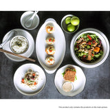 SOGA Diamond Pattern Ceramic Dinnerware Set Crockery Soup Bowl Plate Server Kitchen Home Decor Set of 4 - Cafe Supply