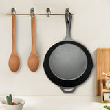 SOGA 2X 30cm Round Cast Iron Frying Pan Skillet Steak Sizzle Platter with Helper Handle - Cafe Supply