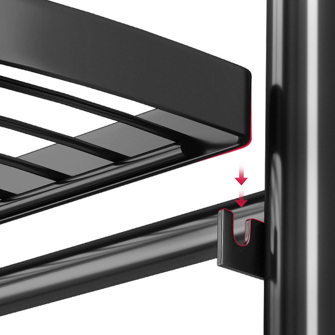 SOGA 2X 4 Tier Steel Triangular  Corner Stand Multi-Functional Shelves Portable Storage Organizer - Cafe Supply