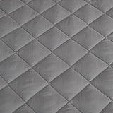 SOGA 2X Grey 183cm Wide Cross-Hatch Mattress Cover Thick Quilted Stretchable Bed Spread Sheet Protector with Pillow Covers - Cafe Supply