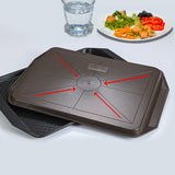 SOGA Rectangular Serving Tray Heavy Duty Waterproof Stackable Plastic Food Snack Pan Set of 10 Coffee - Cafe Supply