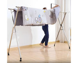 SOGA 2.0m Portable Standing Clothes Drying Rack Foldable Space-Saving Laundry Holder with Wheels - Cafe Supply