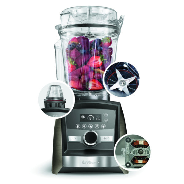 Vitamix ASCENT® Series A3500i High-Performance Blender -  Black Stainless - Cafe Supply