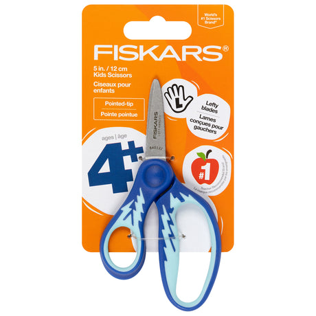 Fiskars Kids Scissors Pointed 5 Inch Left Hand Blue - Cafe Supply