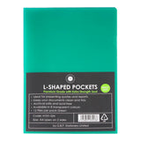 OSC L Shaped Pockets A4 Green, Pack of 12 - Cafe Supply
