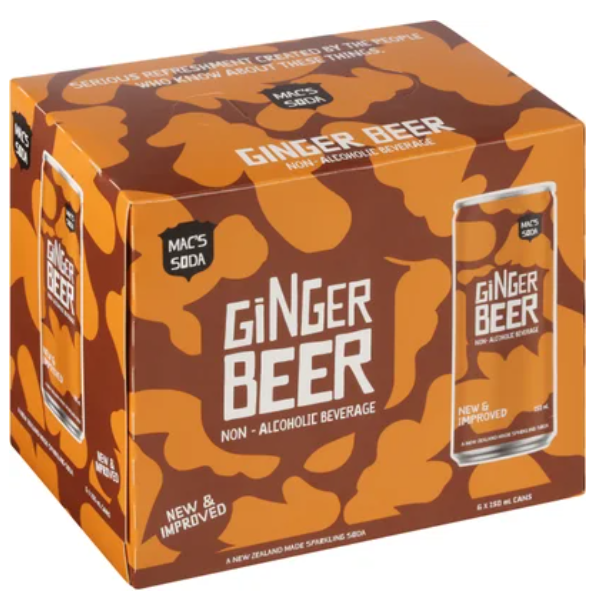 Mac's Ginger Beer 6 x 250ml - Cafe Supply