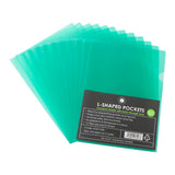 OSC L Shaped Pockets A4 Green, Pack of 12 - Cafe Supply