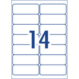 Avery Heavy Duty ID Label L7063 White Laser 99.1x38.1mm 14up 25 Sheets - Cafe Supply