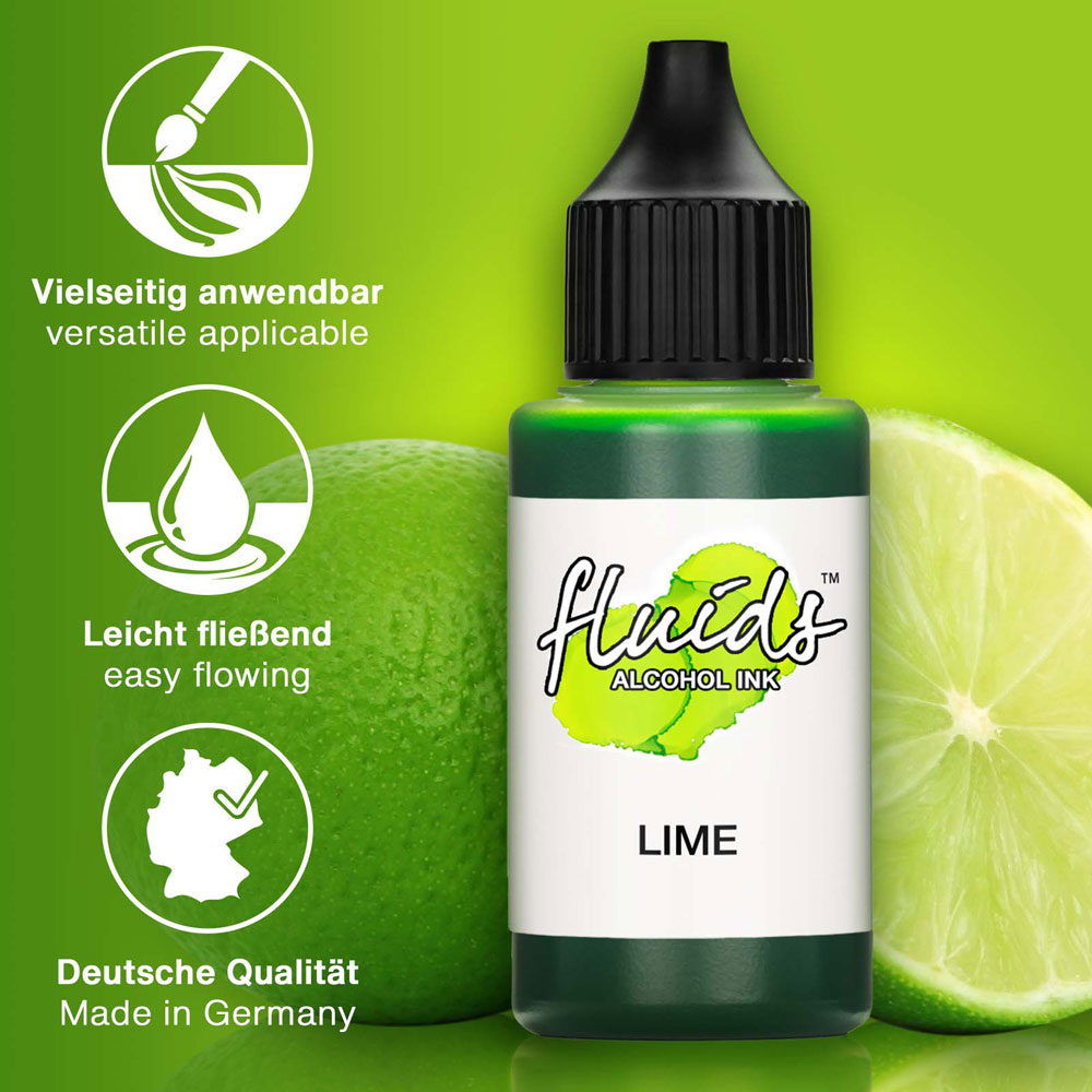 Octopus Fluids Alcohol Ink Lime Green 30ml - Cafe Supply