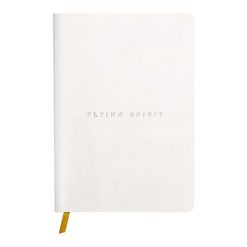 Flying Spirit Leather Journal A5 Lined White - Cafe Supply