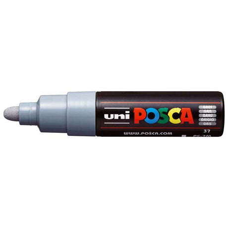 Uni Posca Marker 4.5-5.5mm Bold Bullet Grey PC-7M - Cafe Supply