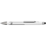 Schneider Ballpoint Stylus Pen Epsilon Touch Extra Broad Blue Ink White/Silver Barrel - Cafe Supply