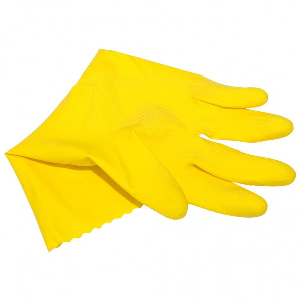 Yellow Rubber Gloves - Small (1pr) - Cafe Supply