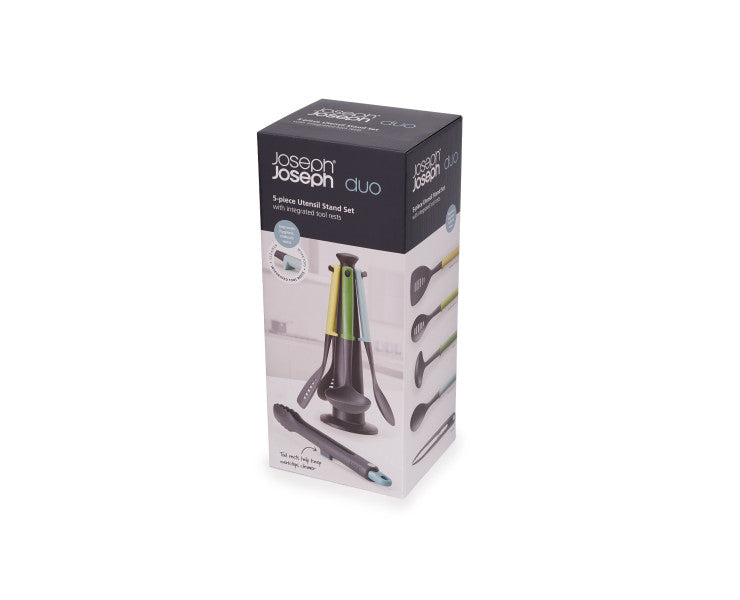 Joseph Joseph Duo 5-piece Utensil Set with storage stand