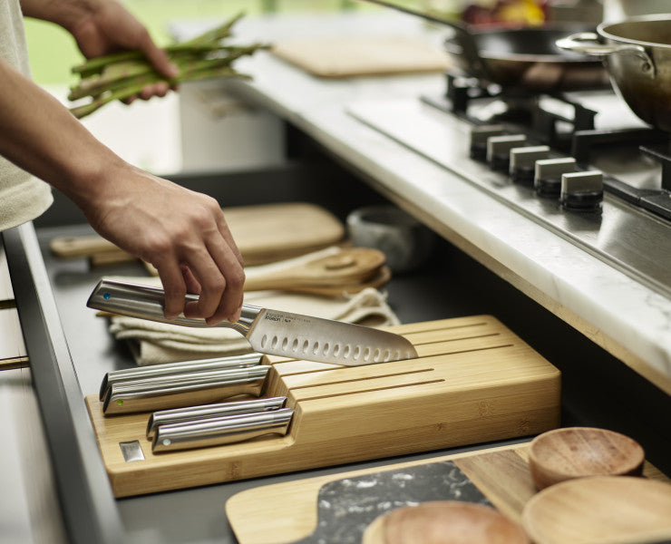 Joseph Joseph Elevate Steel Knives Bamboo Store 5 Piece Set