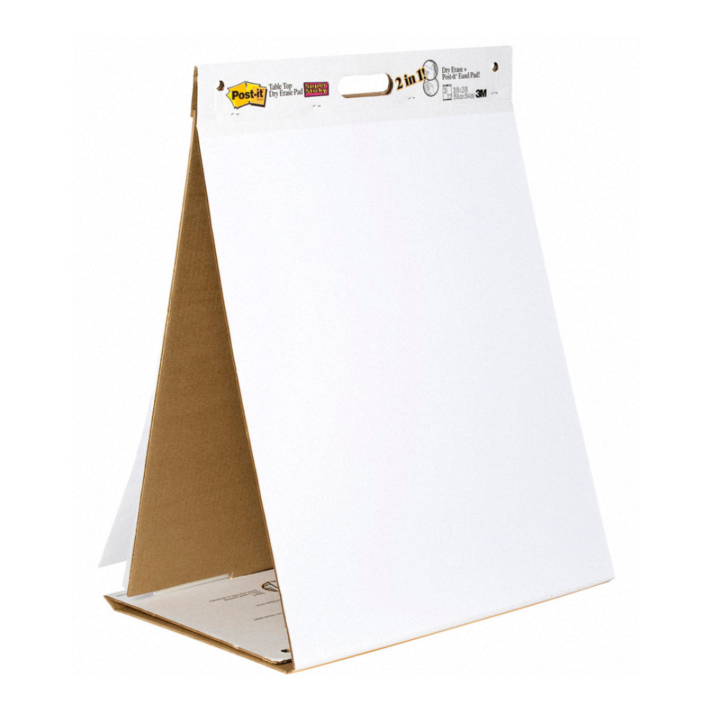Post-it Tabletop Easel Pad with Dry Erase 563DE 508x584mm - Cafe Supply