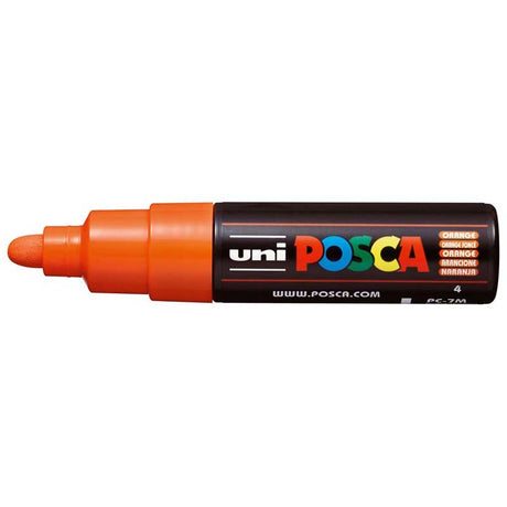 Uni Posca Marker 4.5-5.5mm Bold Bullet Orange PC-7M - Cafe Supply