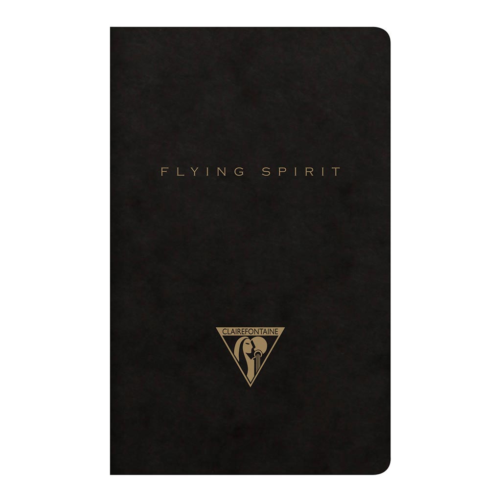 Flying Spirit Sewn Notebook 7.5x12cm Black - Cafe Supply