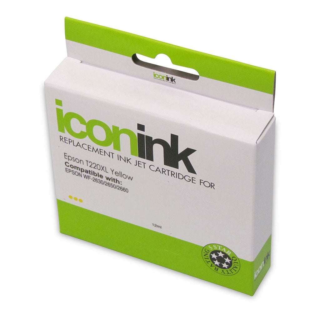 Icon Compatible Epson 220XL C13T294492 Yellow Ink Cartridge - Cafe Supply