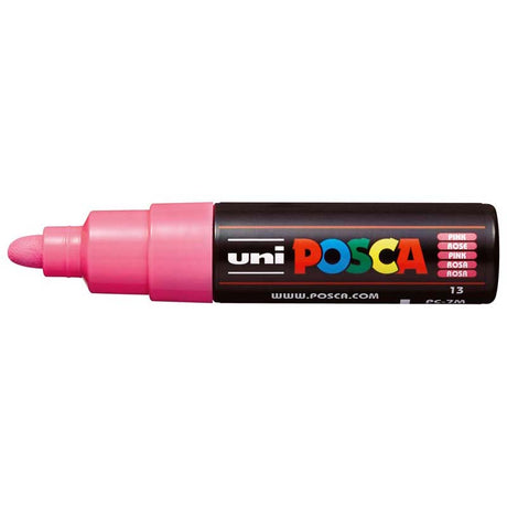 Uni Posca Marker 4.5-5.5mm Bold Bullet Pink PC-7M - Cafe Supply