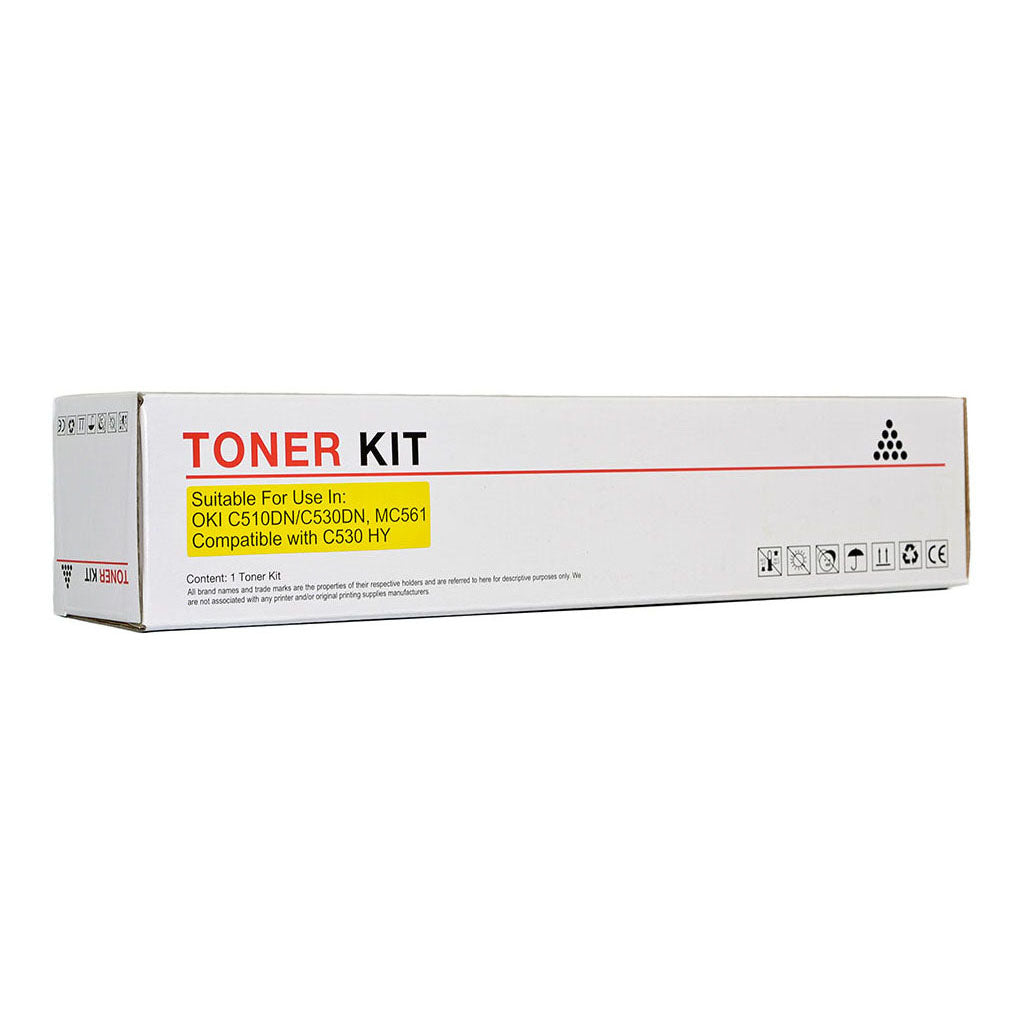 Icon Compatible OKI C510 C530 MC561 Yellow Toner Cartridge (44469725) - Cafe Supply