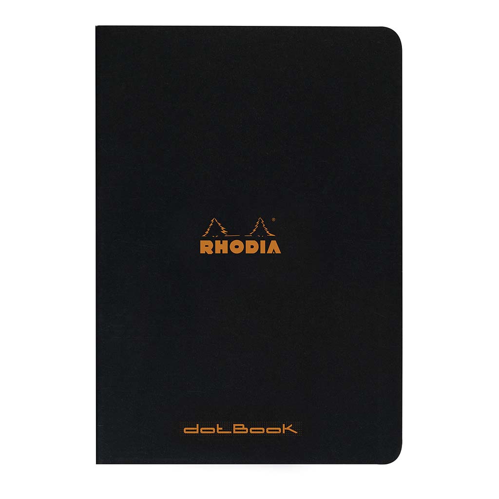 Rhodia Classic Notebook Stapled A4 Dot Black - Cafe Supply