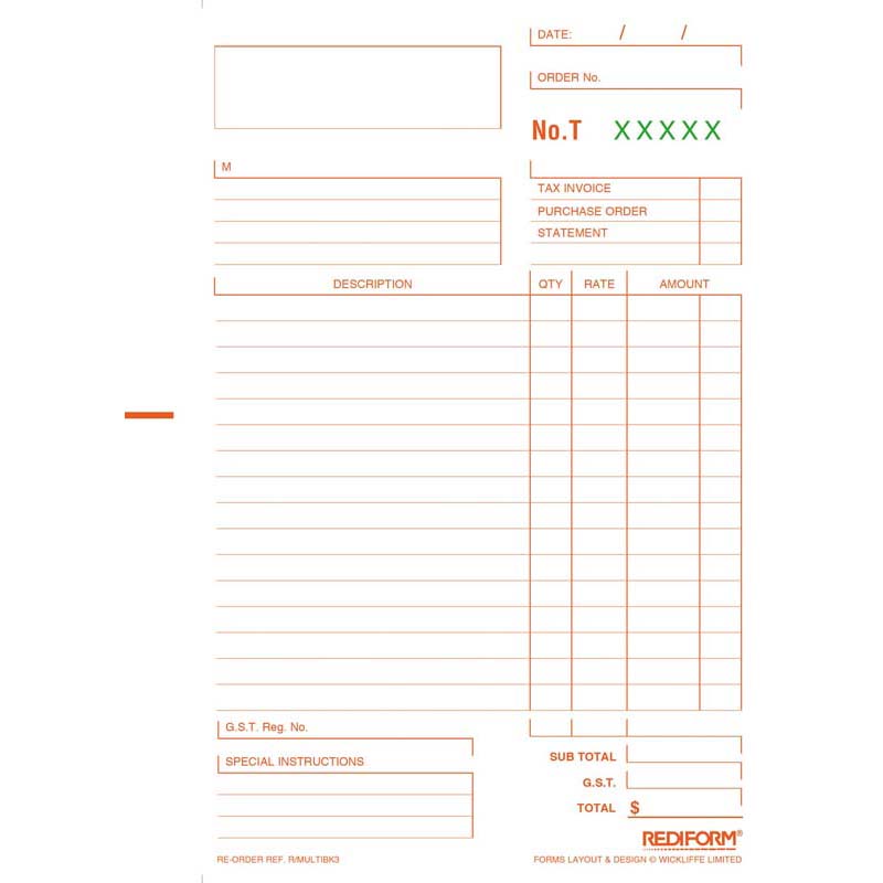 Rediform Book MultipurposeTriplicate 50 Leaf - Cafe Supply