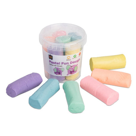 EC Fun Dough Pastel Tub 900g Pack 6 Assorted - Cafe Supply