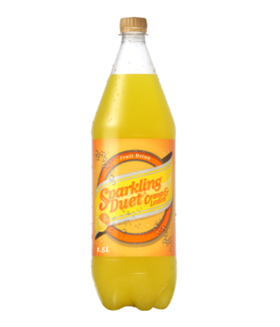Schweppes Sparkling Duet Orange & Lemon Soft Drink 1.5l
