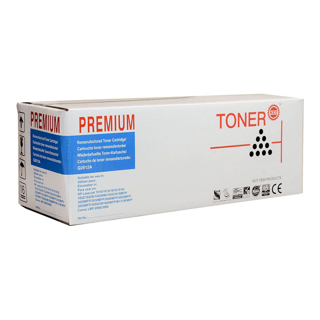 Icon Remanufactured HP Q2612A Black Toner Cartridge - Cafe Supply